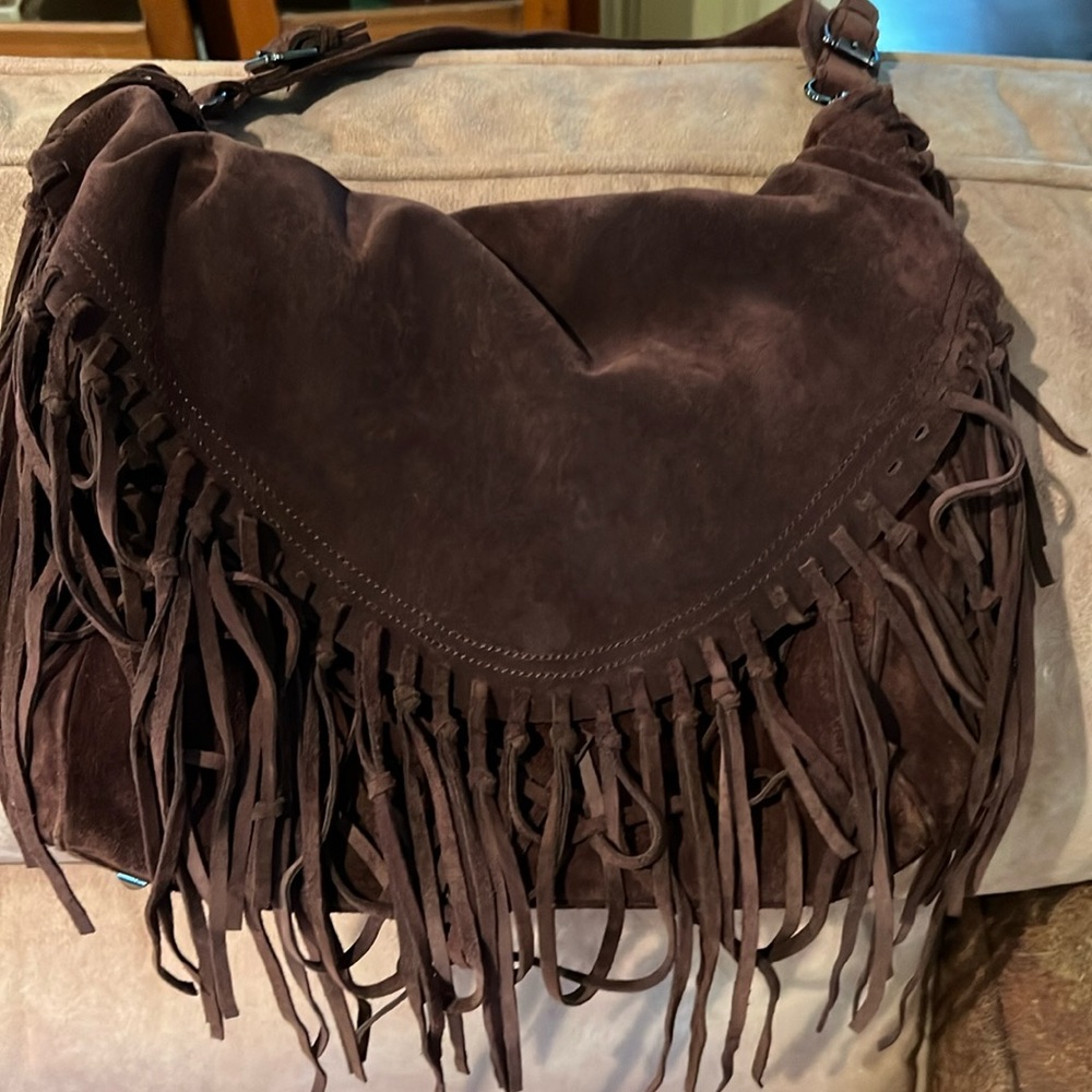 SORIAL SUEDE FRINGE PURSE